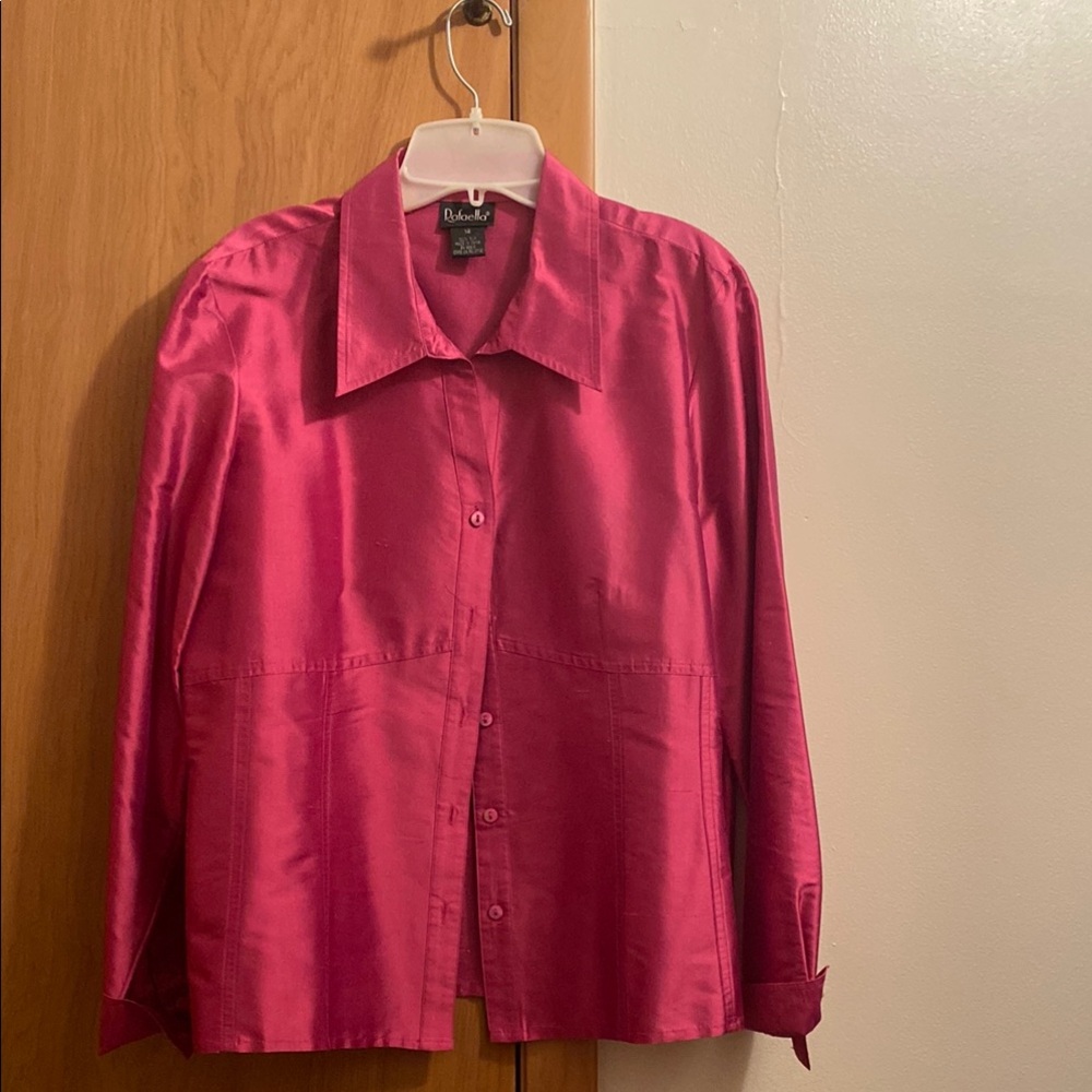 Rafaella Women's Pink Button Down Shirt